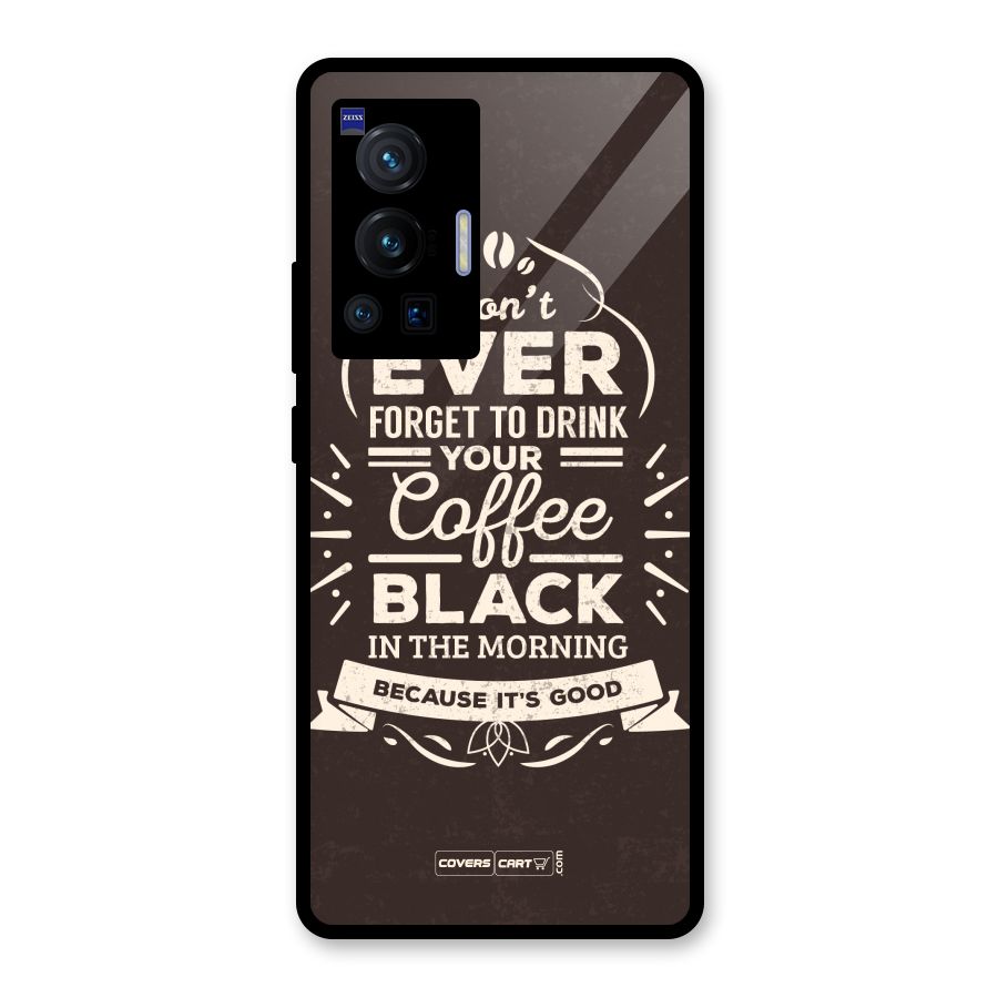 Morning Coffee Love Glass Back Case for Vivo X70 Pro