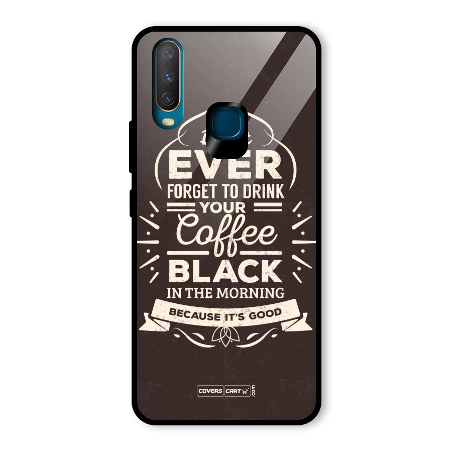 Morning Coffee Love Glass Back Case for Vivo Y17