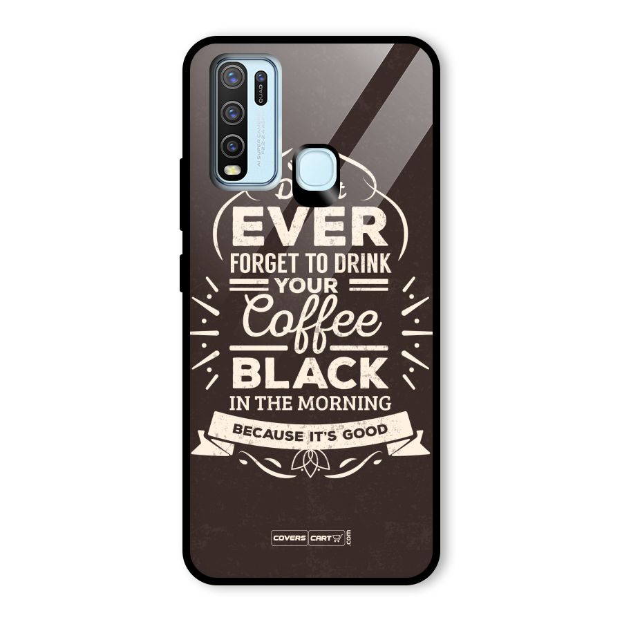 Morning Coffee Love Glass Back Case for Vivo Y50