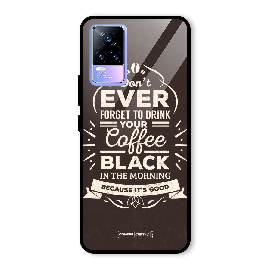 Morning Coffee Love Glass Back Case for Vivo Y73