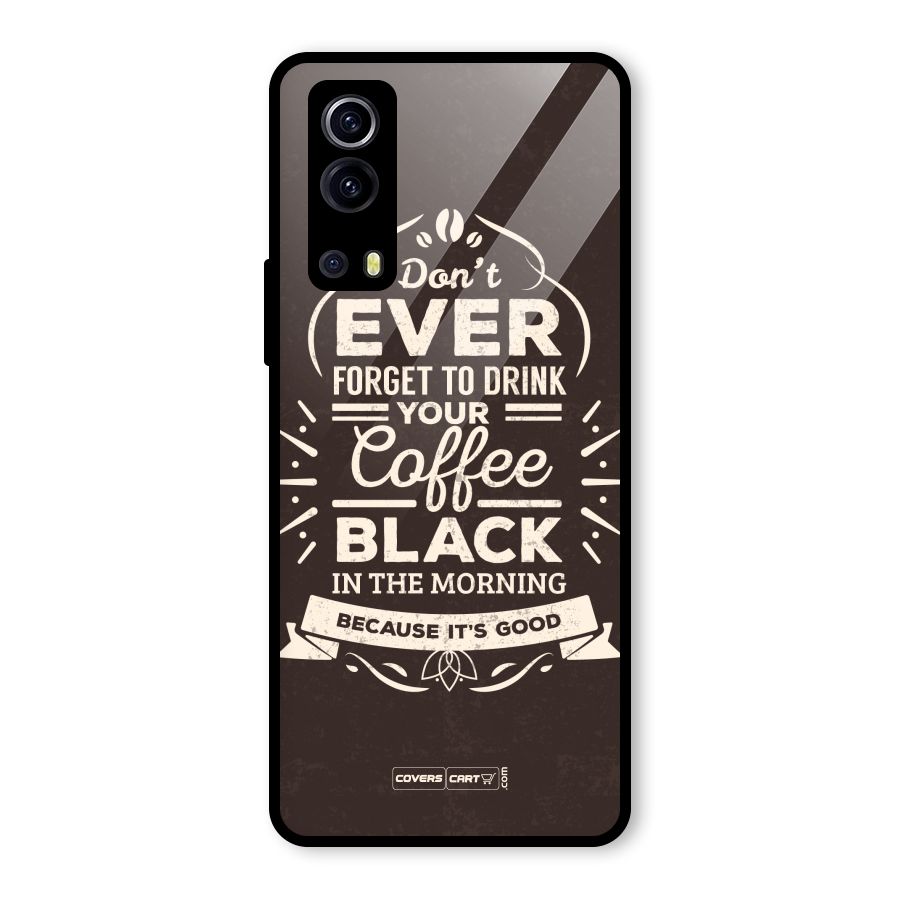 Morning Coffee Love Glass Back Case for Vivo iQOO Z3