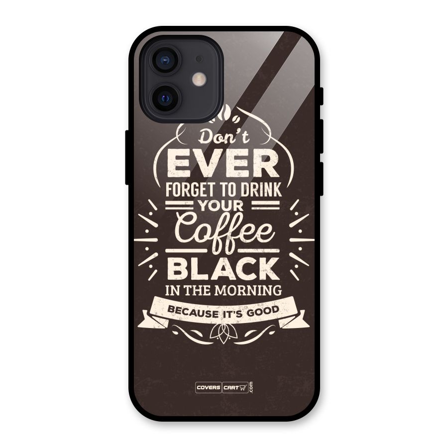 Morning Coffee Love Glass Back Case for iPhone 12