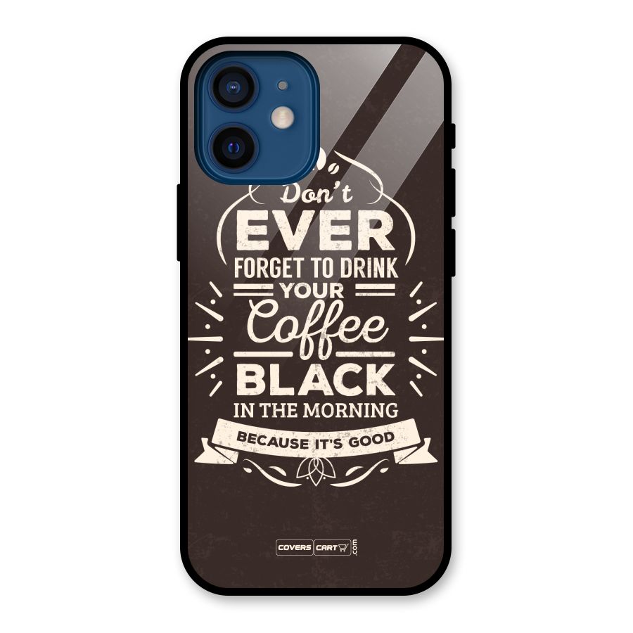 Morning Coffee Love Glass Back Case for iPhone 12 Mini