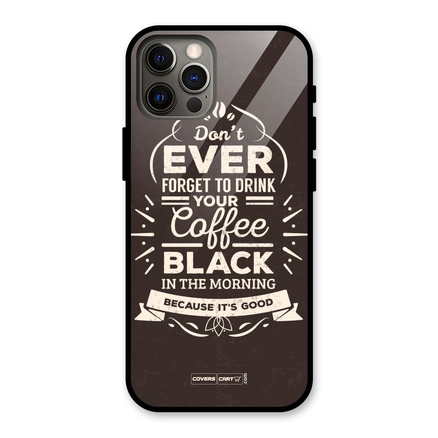 Morning Coffee Love Glass Back Case for iPhone 12 Pro