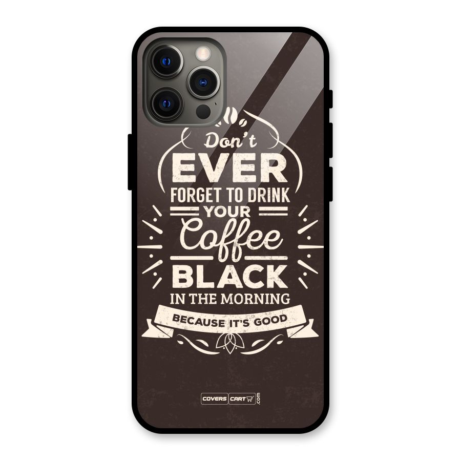 Morning Coffee Love Glass Back Case for iPhone 12 Pro Max
