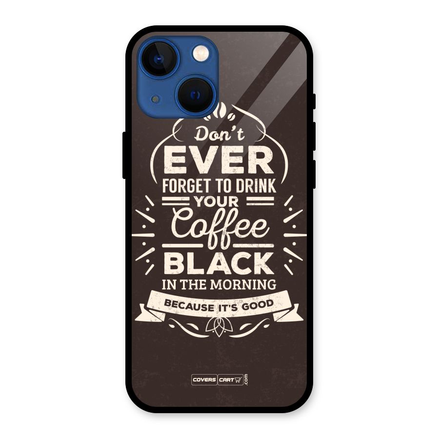 Morning Coffee Love Glass Back Case for iPhone 13 Mini