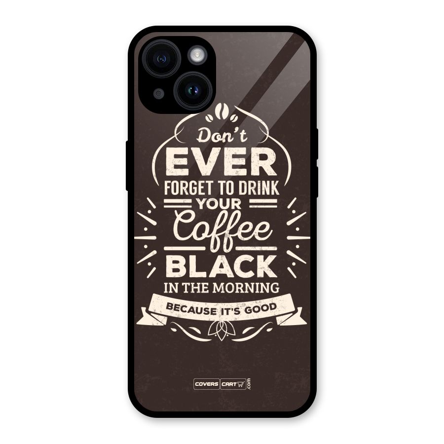 Morning Coffee Love Glass Back Case for iPhone 14