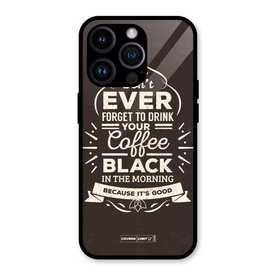 Morning Coffee Love Glass Back Case for iPhone 14 Pro