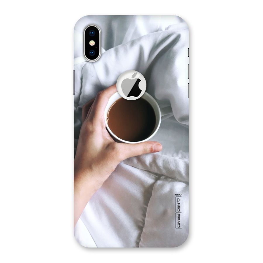 Morning Mocha Back Case for iPhone XS Logo Cut