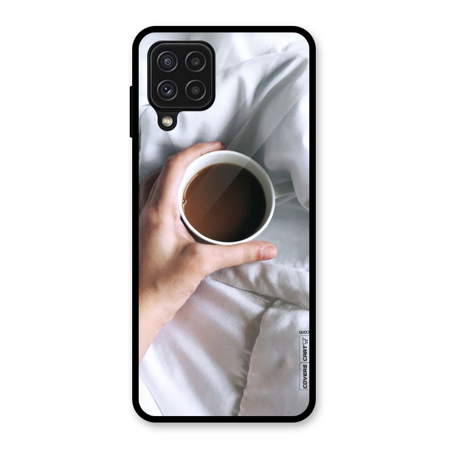 Morning Mocha Glass Back Case for Galaxy A22 4G