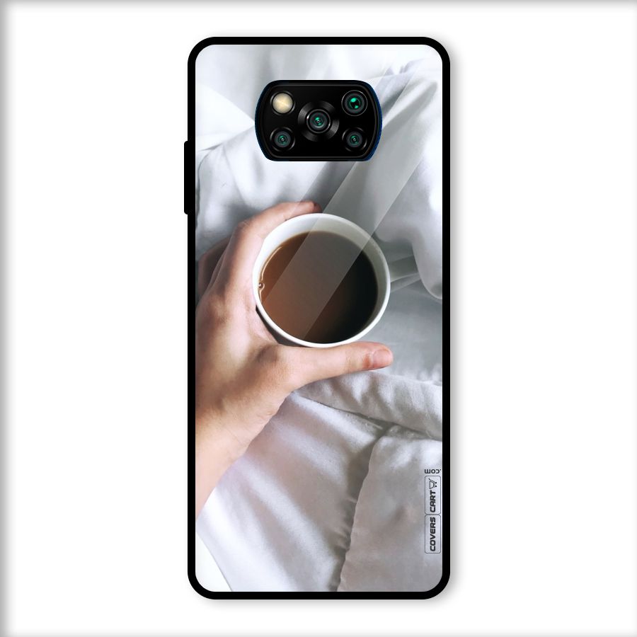 Morning Mocha Glass Back Case for Poco X3