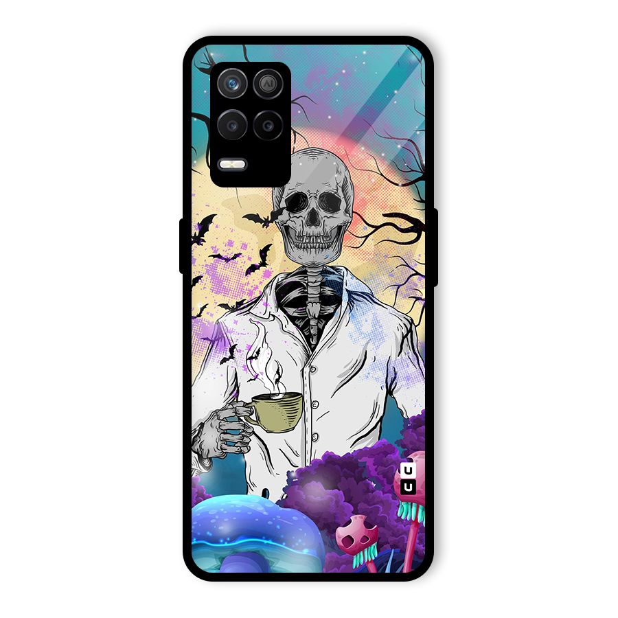 Morning Tea Skull Glass Back Case for Realme 9 5G