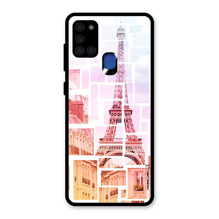 Mosiac City Glass Back Case for Galaxy A21s