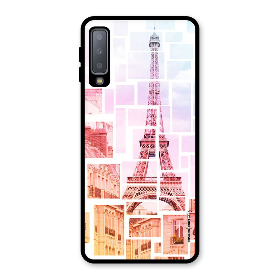Mosiac City Glass Back Case for Galaxy A7 (2018)