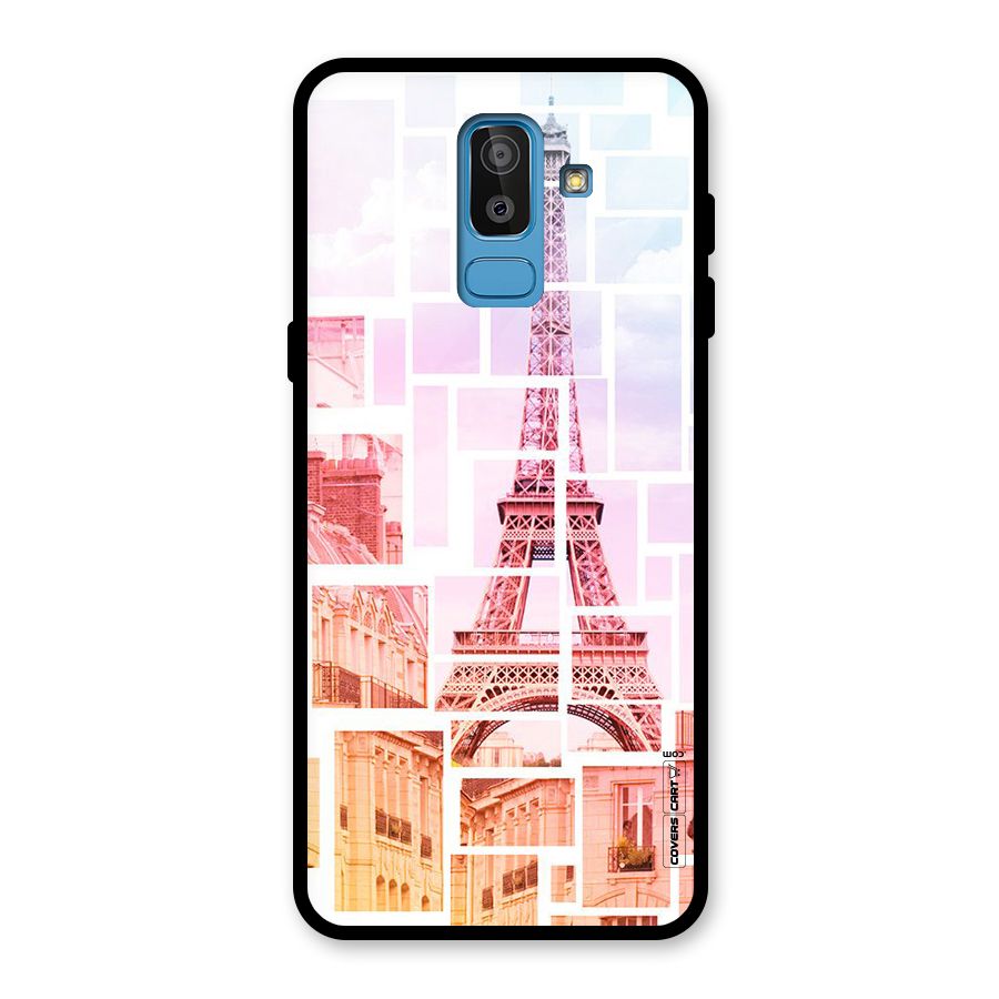 Mosiac City Glass Back Case for Galaxy J8