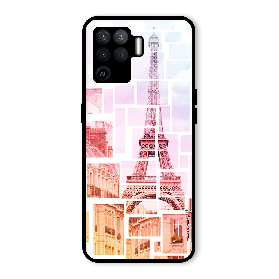 Mosiac City Glass Back Case for Oppo F19 Pro