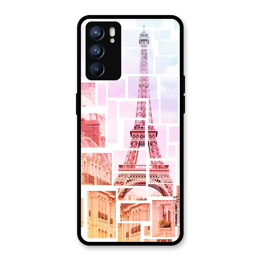 Mosiac City Glass Back Case for Oppo Reno6 5G