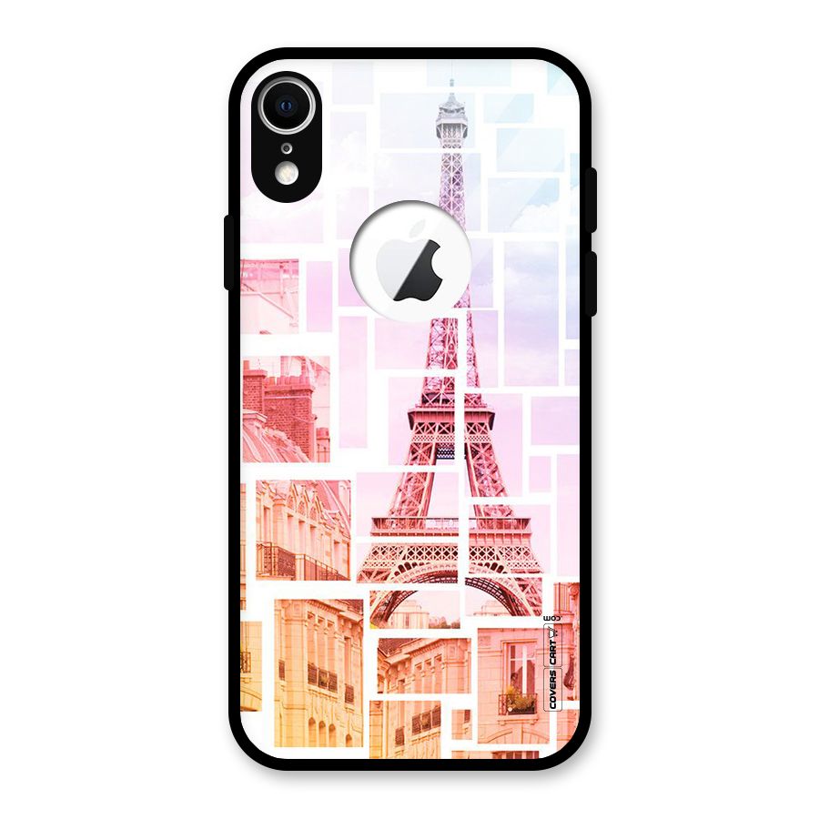 Mosiac City Glass Back Case for iPhone XR Logo Cut