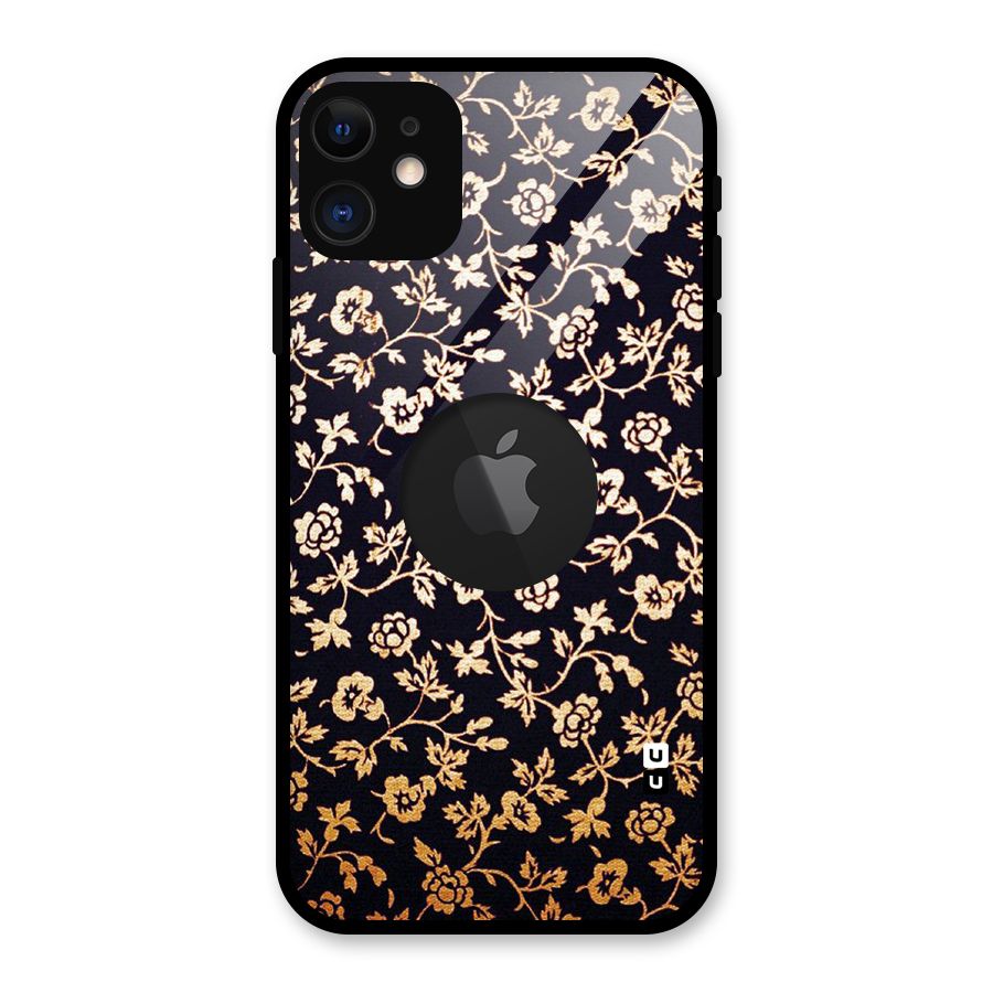 Most Beautiful Floral Glass Back Case for iPhone 11 Logo Cut
