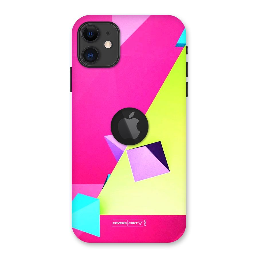 Motion Triangles Back Case for iPhone 11 Logo Cut