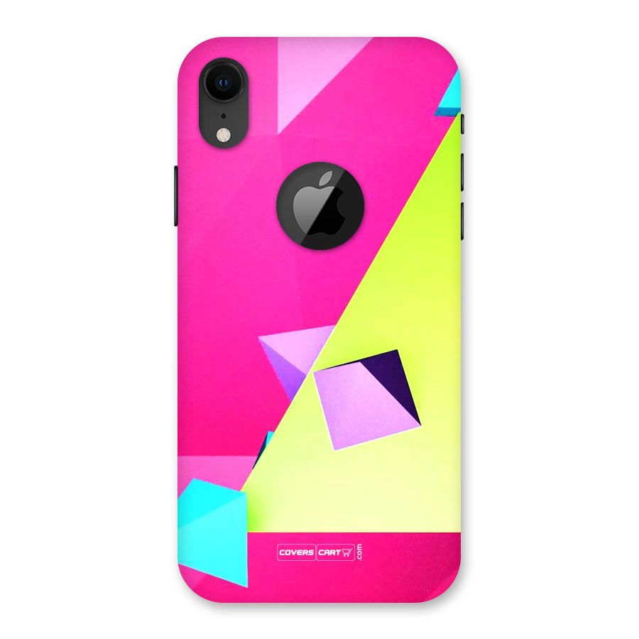 Motion Triangles Back Case for iPhone XR Logo Cut
