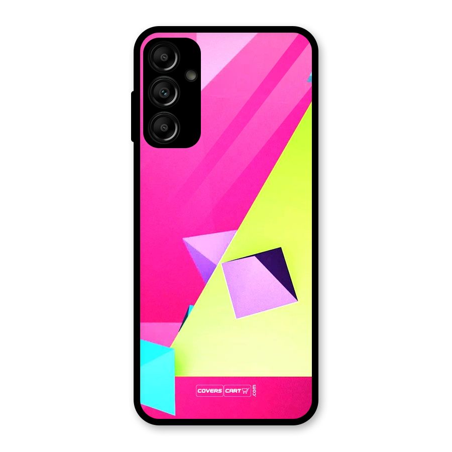 Motion Triangles Glass Back Case for Galaxy A14 5G