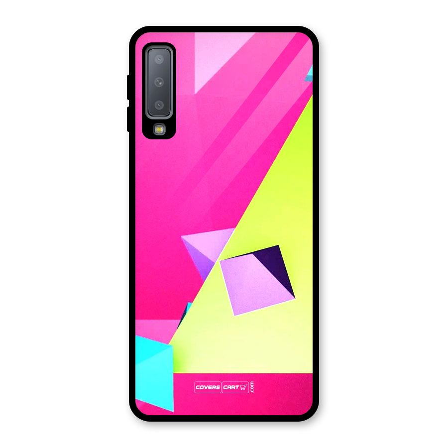 Motion Triangles Glass Back Case for Galaxy A7 (2018)