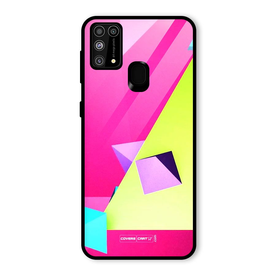 Motion Triangles Glass Back Case for Galaxy F41