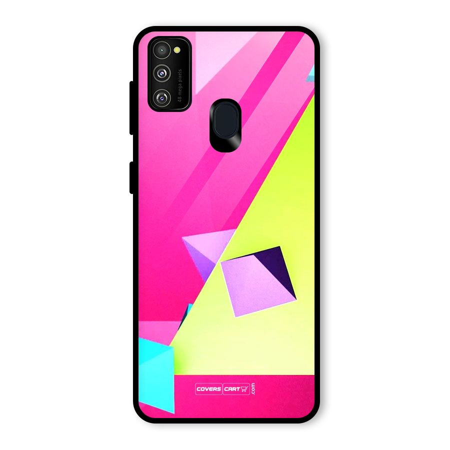 Motion Triangles Glass Back Case for Galaxy M30s