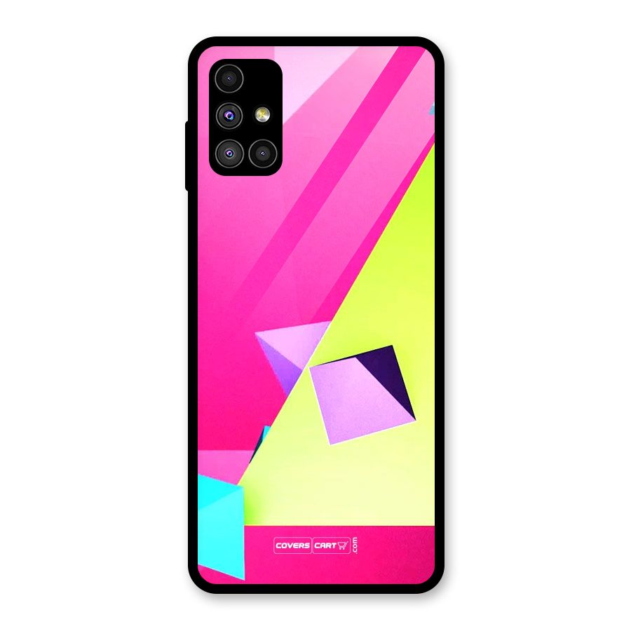 Motion Triangles Glass Back Case for Galaxy M51