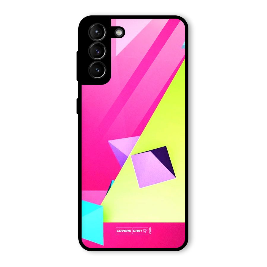 Motion Triangles Glass Back Case for Galaxy S21 Plus