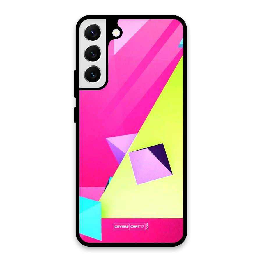 Motion Triangles Glass Back Case for Galaxy S22 Plus 5G