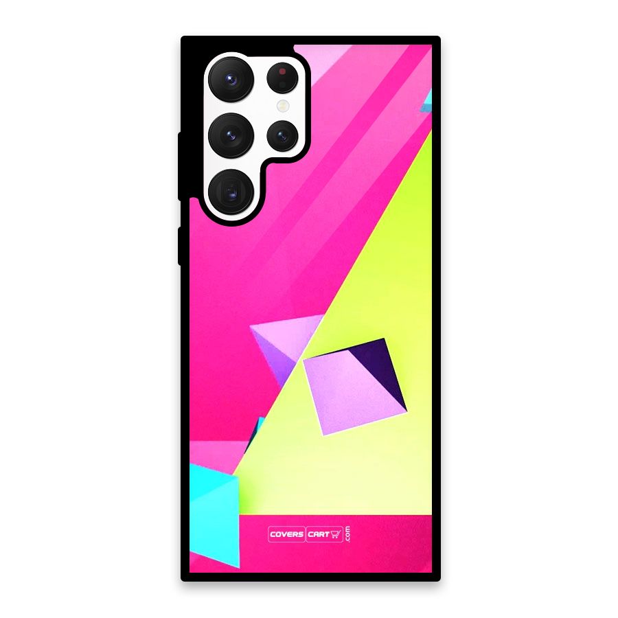 Motion Triangles Glass Back Case for Galaxy S22 Ultra 5G