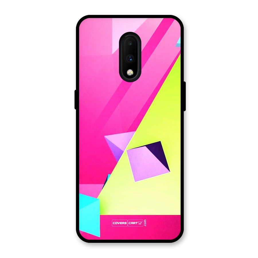 Motion Triangles Glass Back Case for OnePlus 7