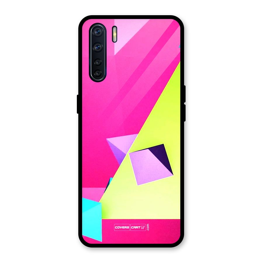 Motion Triangles Glass Back Case for Oppo F15