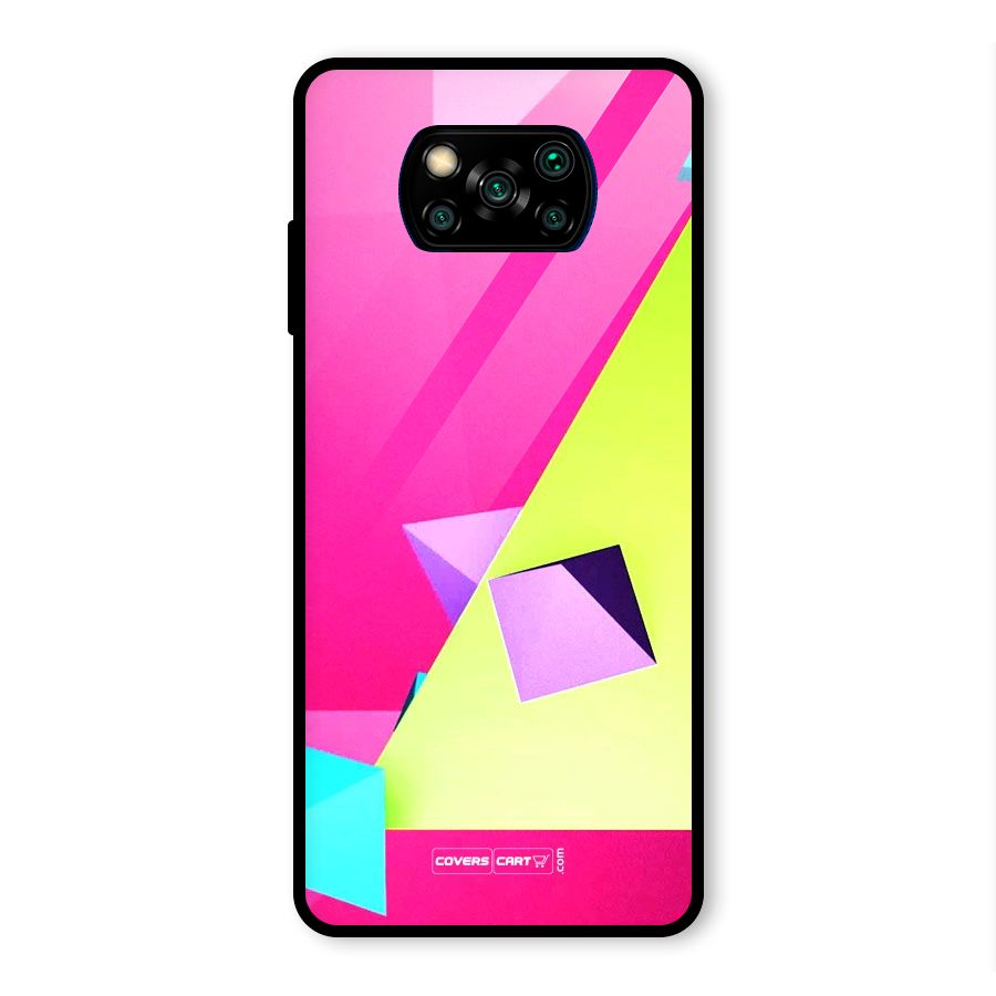 Motion Triangles Glass Back Case for Poco X3 Pro