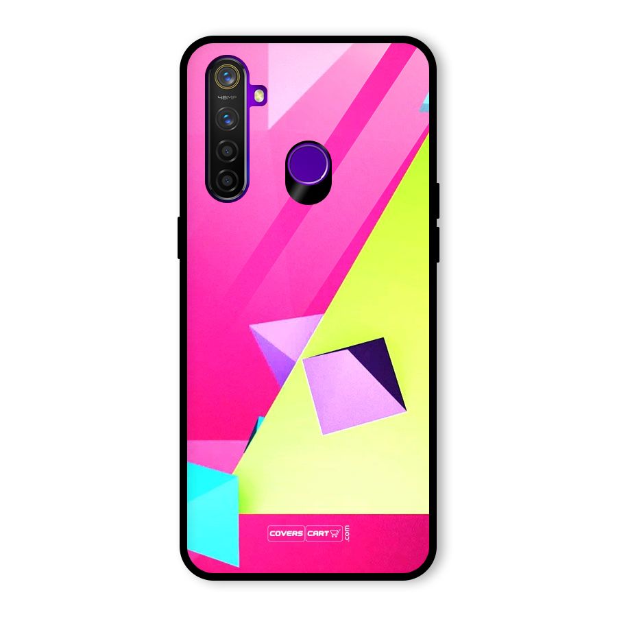 Motion Triangles Glass Back Case for Realme 5 Pro
