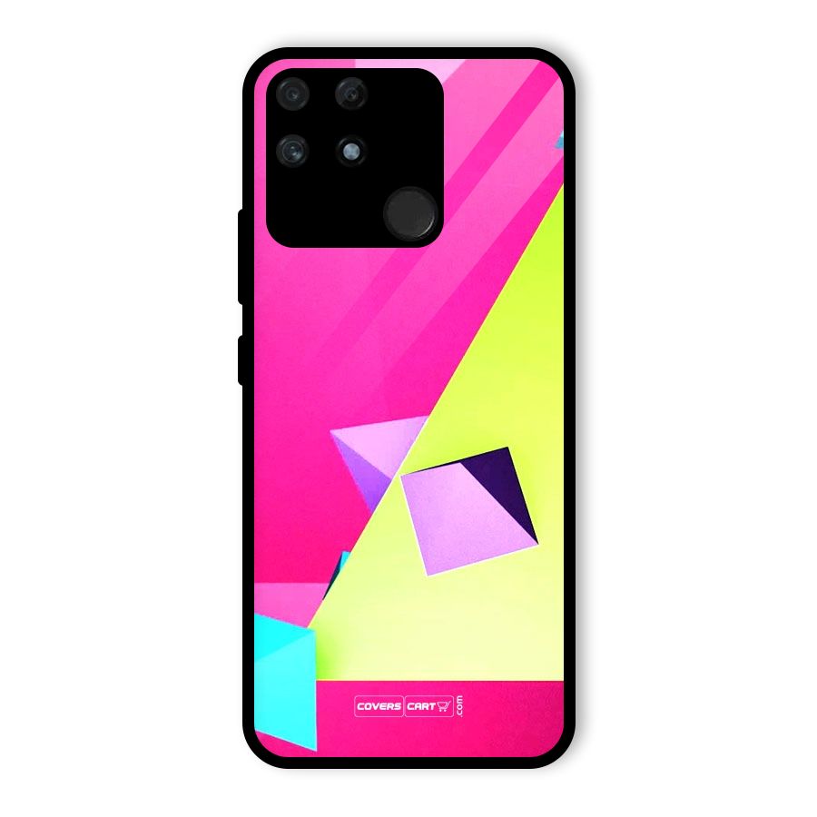 Motion Triangles Glass Back Case for Realme Narzo 50A