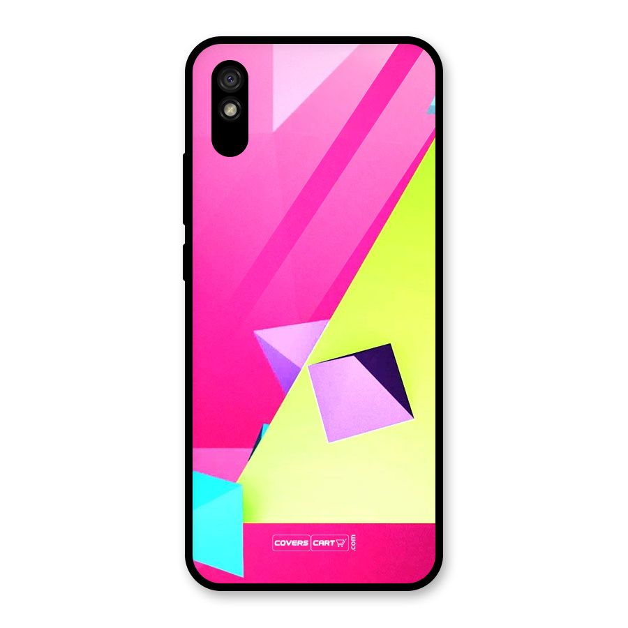 Motion Triangles Glass Back Case for Redmi 9A