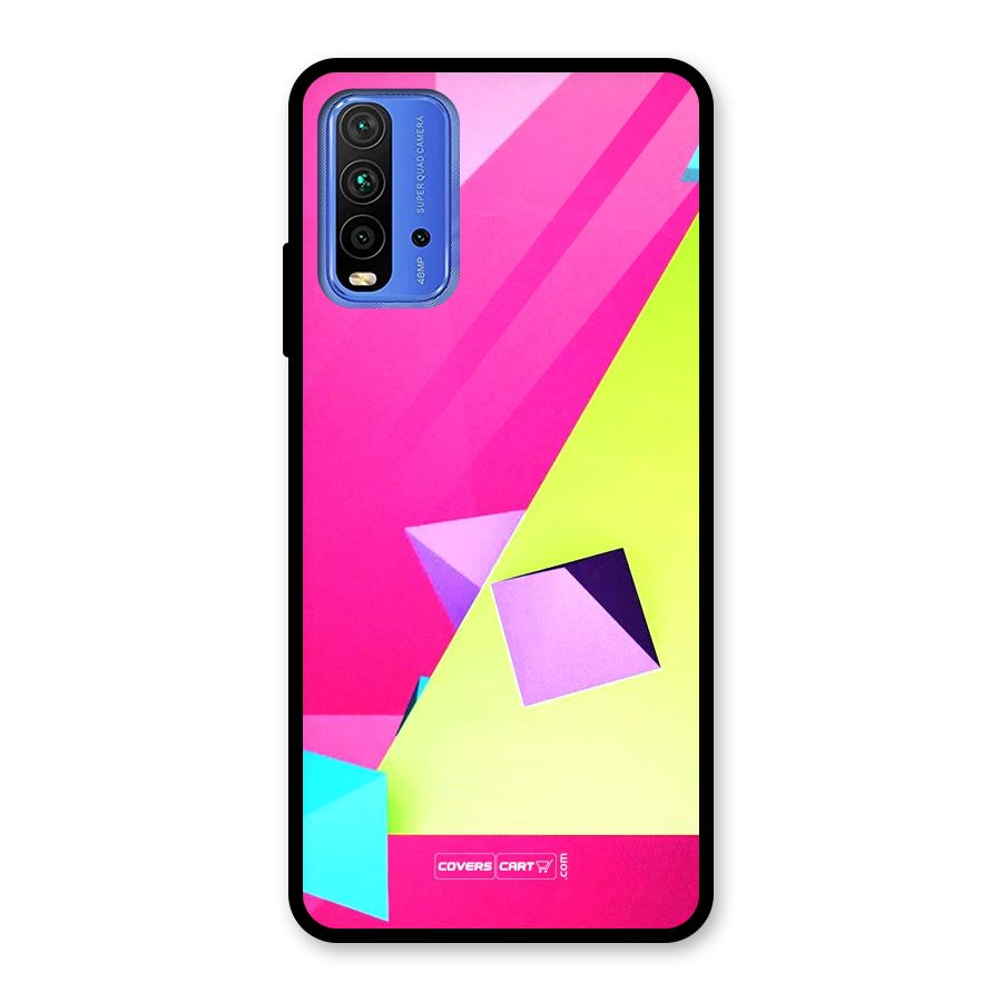 Motion Triangles Glass Back Case for Redmi 9 Power