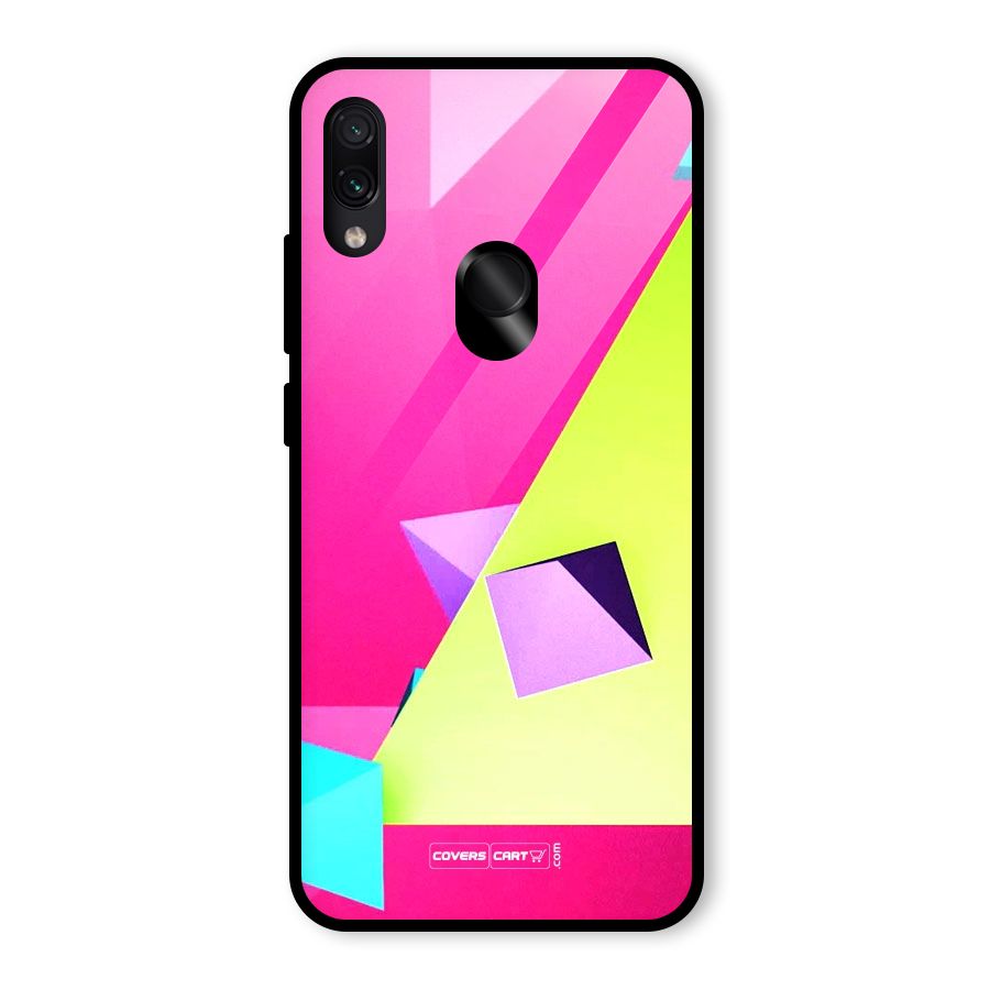 Motion Triangles Glass Back Case for Redmi Note 7 Pro