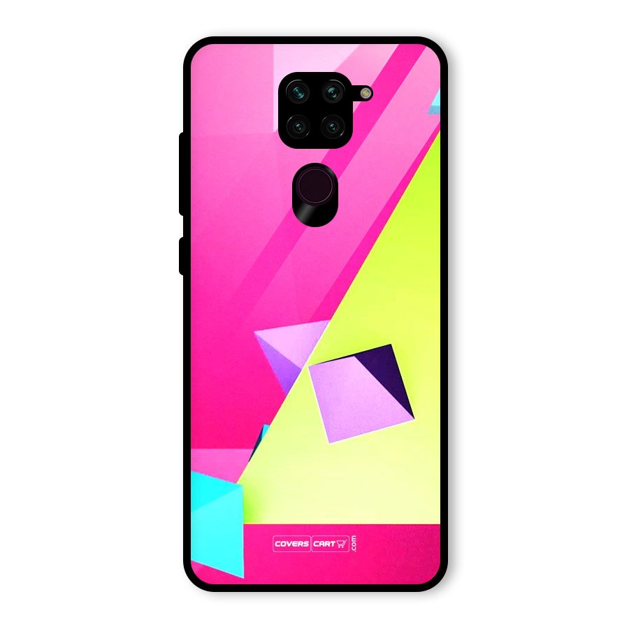Motion Triangles Glass Back Case for Redmi Note 9