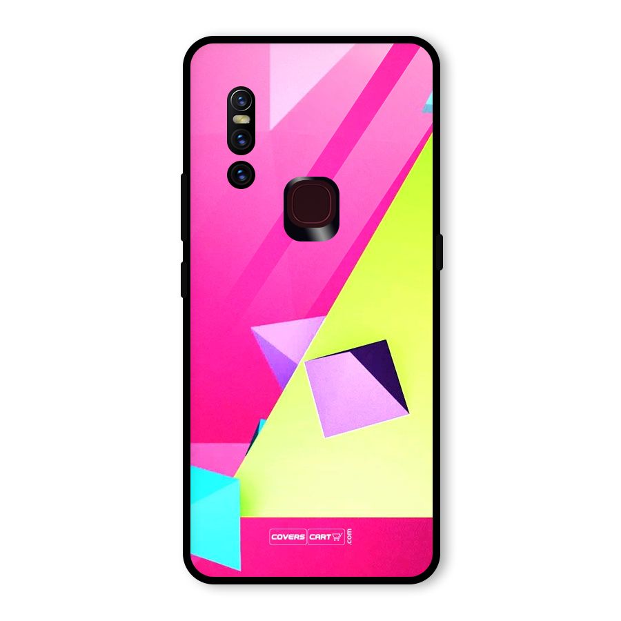 Motion Triangles Glass Back Case for Vivo V15