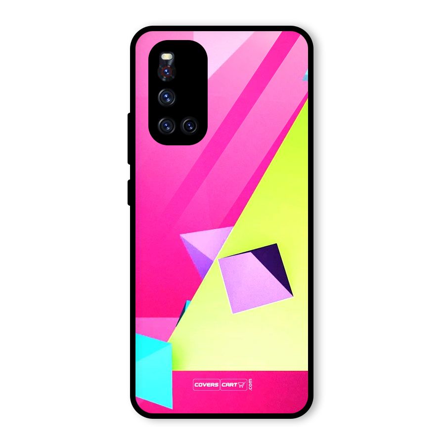Motion Triangles Glass Back Case for Vivo V19