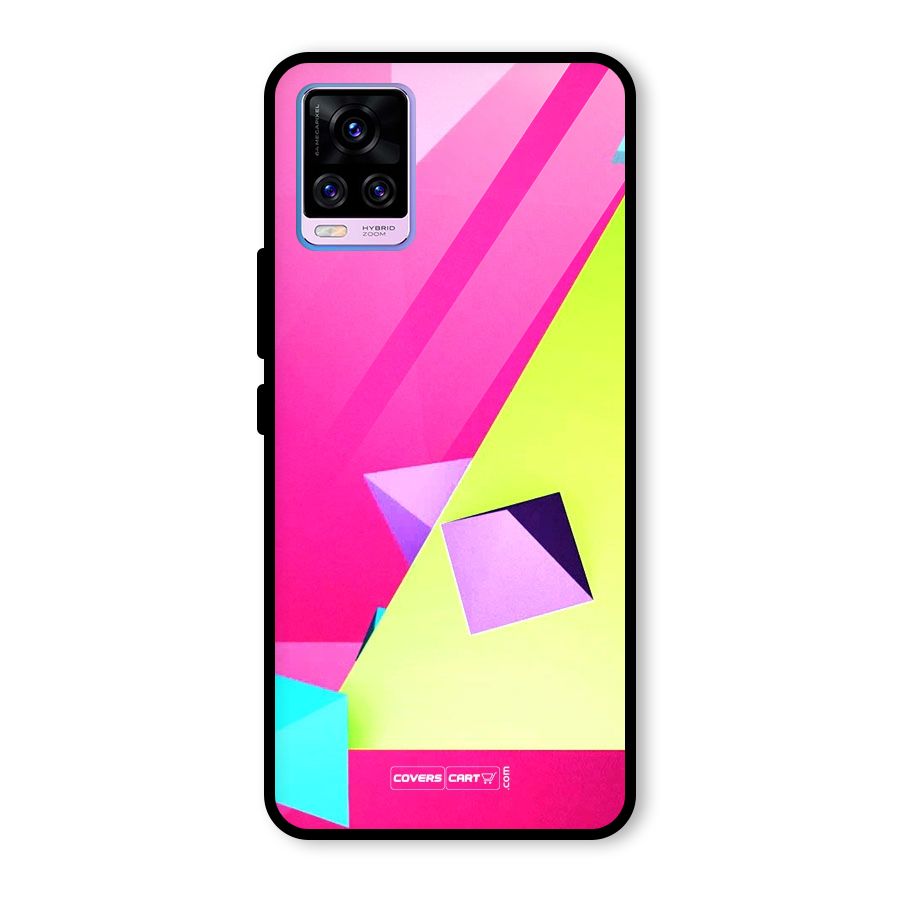 Motion Triangles Glass Back Case for Vivo V20 Pro