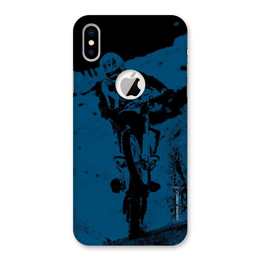 Moto Combat Back Case for iPhone X Logo Cut