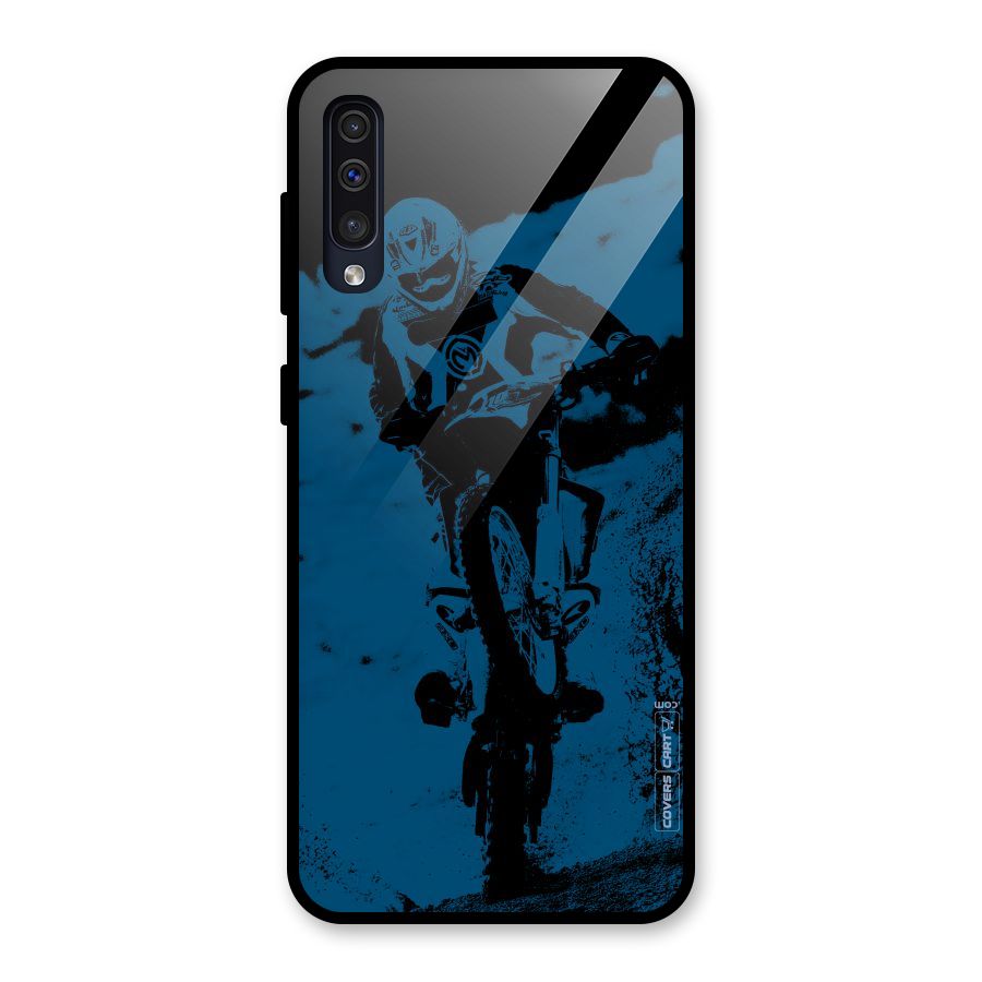 Moto Combat Glass Back Case for Galaxy A50