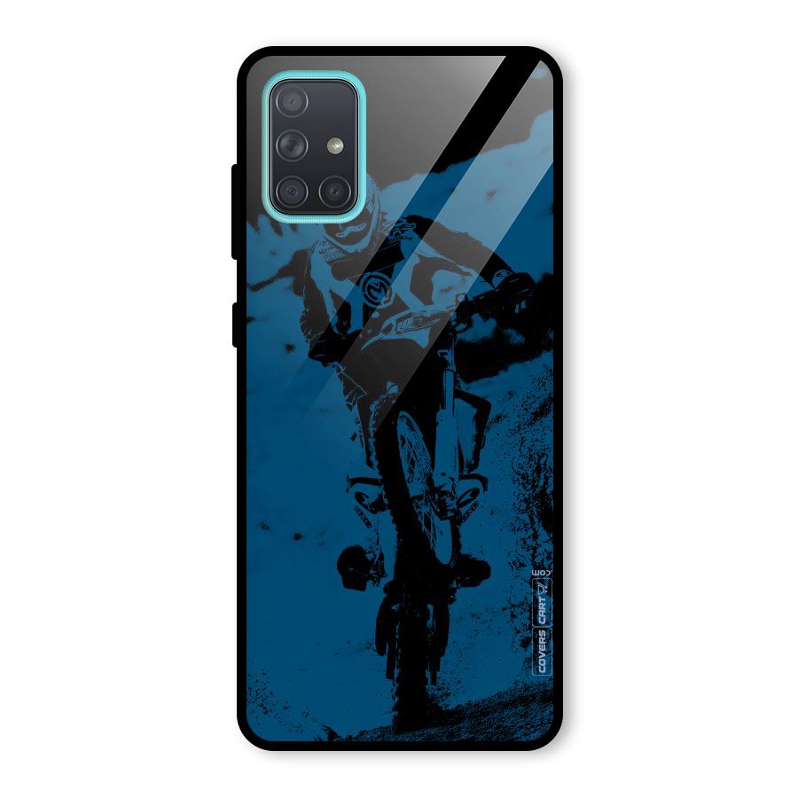 Moto Combat Glass Back Case for Galaxy A71
