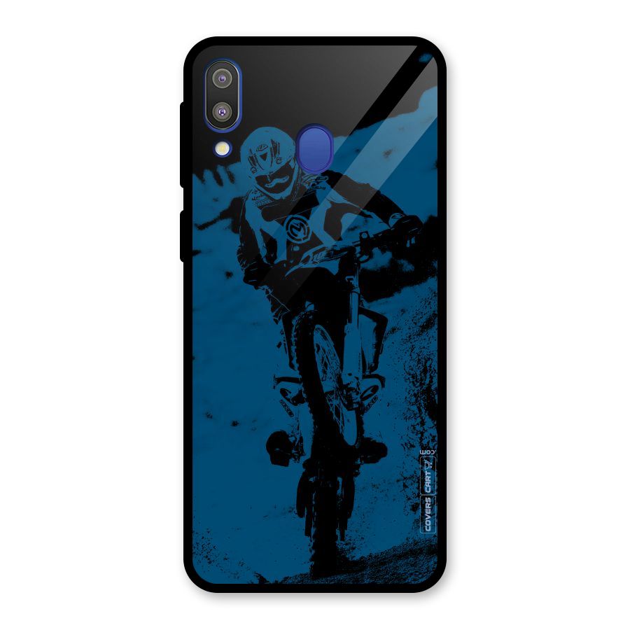 Moto Combat Glass Back Case for Galaxy M20