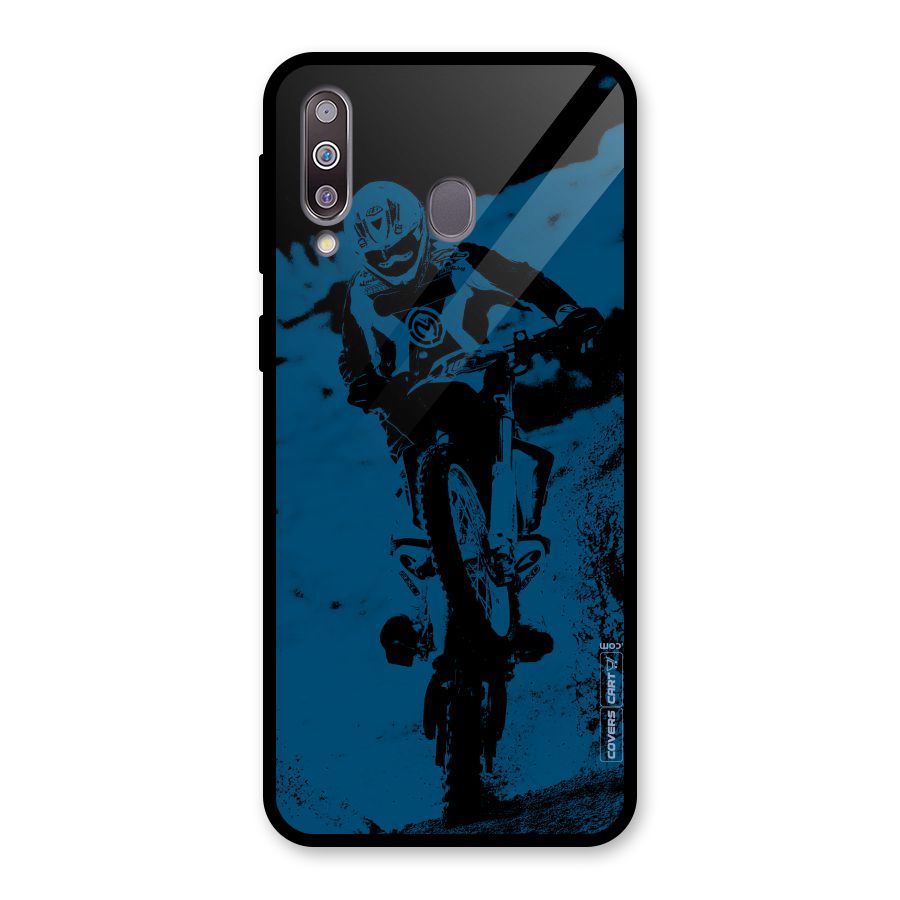 Moto Combat Glass Back Case for Galaxy M30